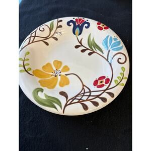 Eva Mendes Salad Plate 9 1/2 Inches Jardine by Vida by Eva Floral Scrolls
